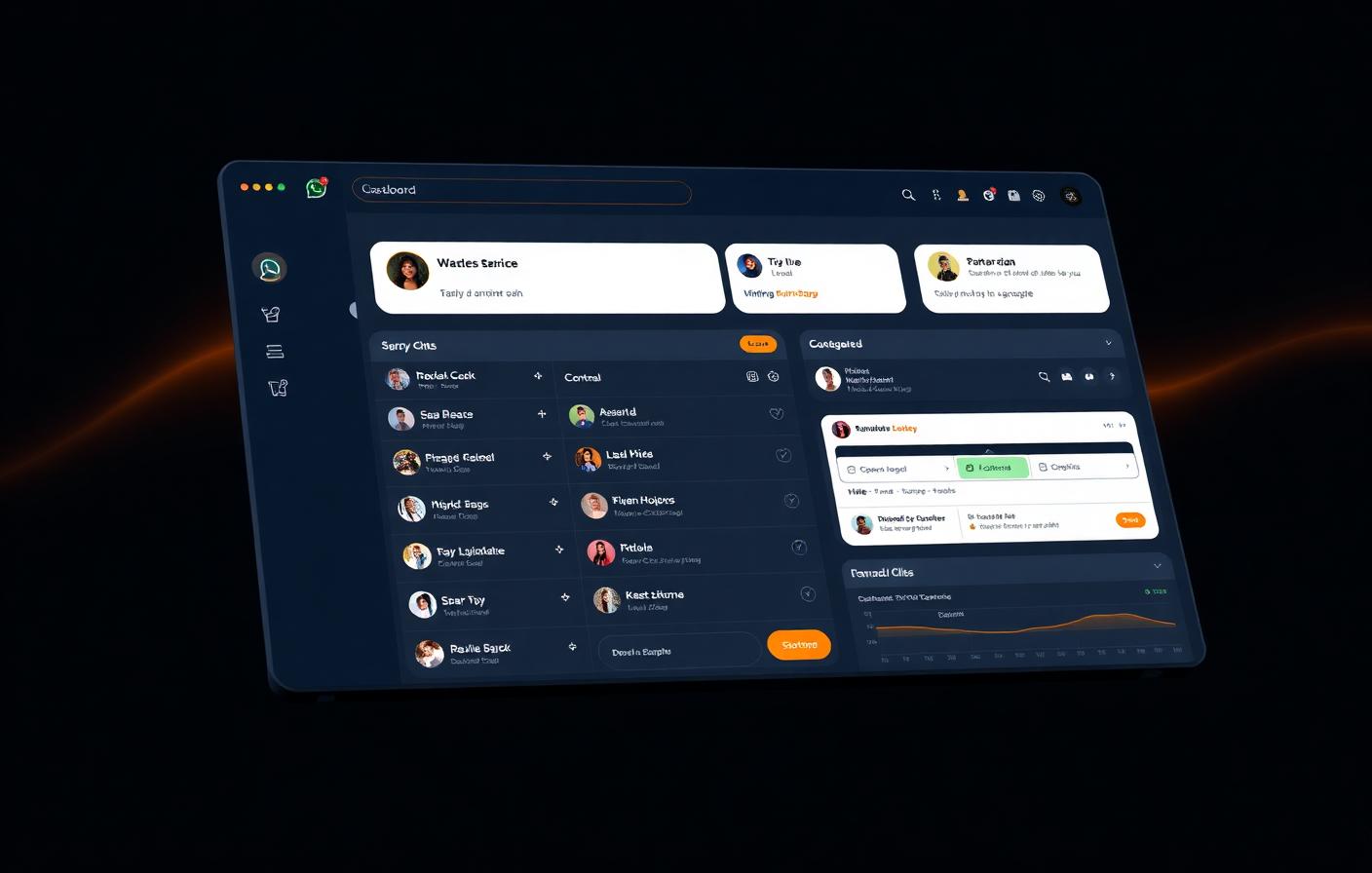 Painel do CloserZap com inbox de conversas do WhatsApp, CRM e agente de IA